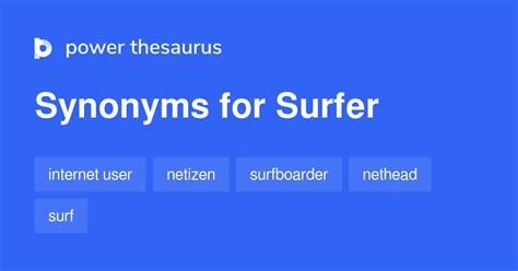 SURFER in Thesaurus: 100+ Synonyms & Antonyms for SURFER.